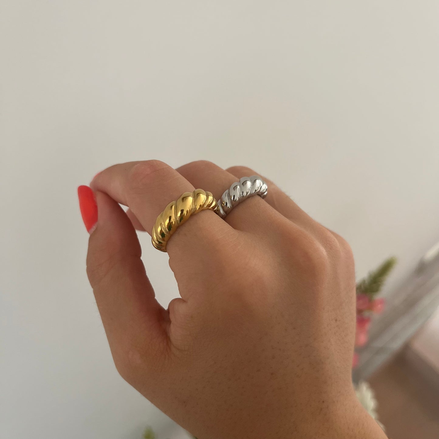 anello croissant in acciaio inossidabile