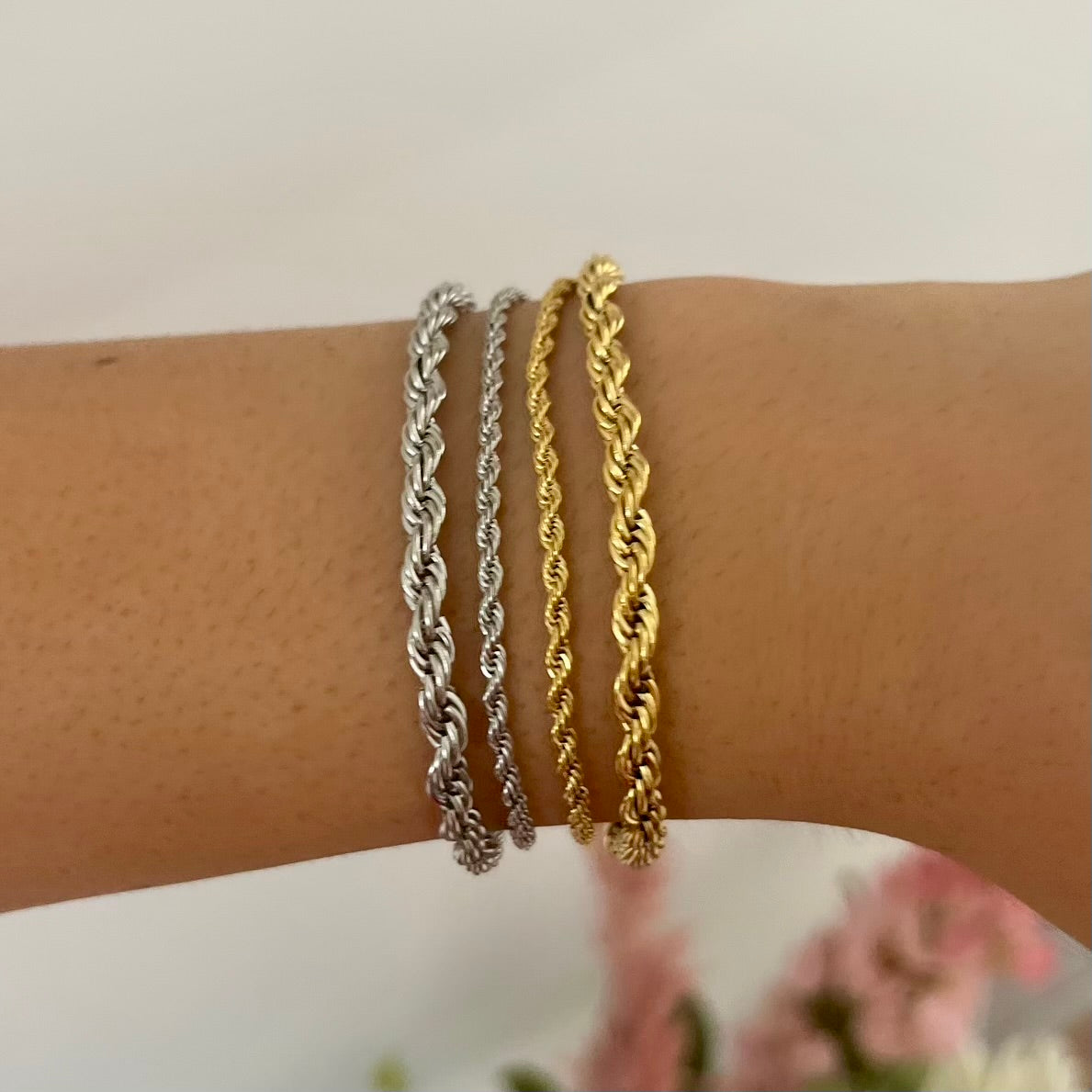 bracciale torchon in acciaio inossidabile