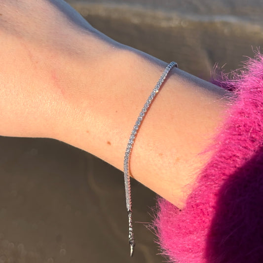 Braccialetto tennis in argento 925 con zirconi 1,5mm