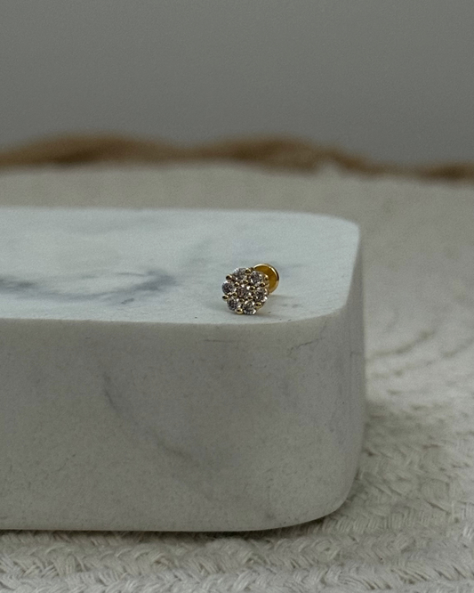 Retro del piercing con chiusura piatta nascosta in acciaio inox