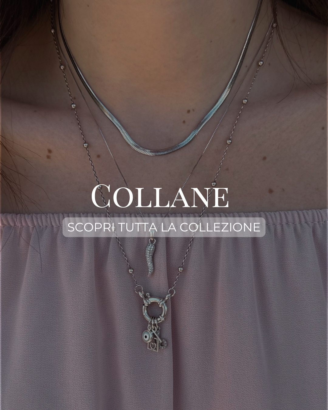 Collana in argento 925 personalizzata di Amare Gioielli, idea regalo elegante per donna.