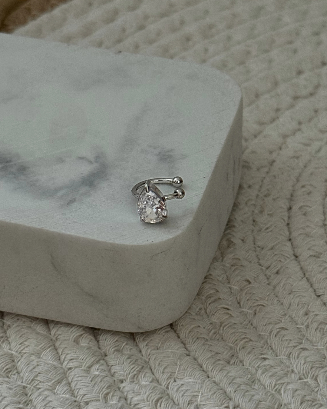 Ear Cuff Zircone a Goccia