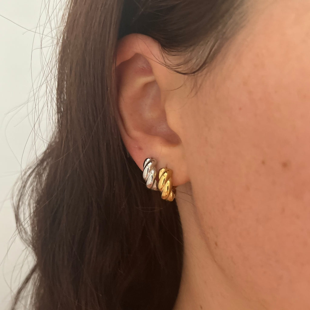 orecchini treccia in acciaio inossidabile 