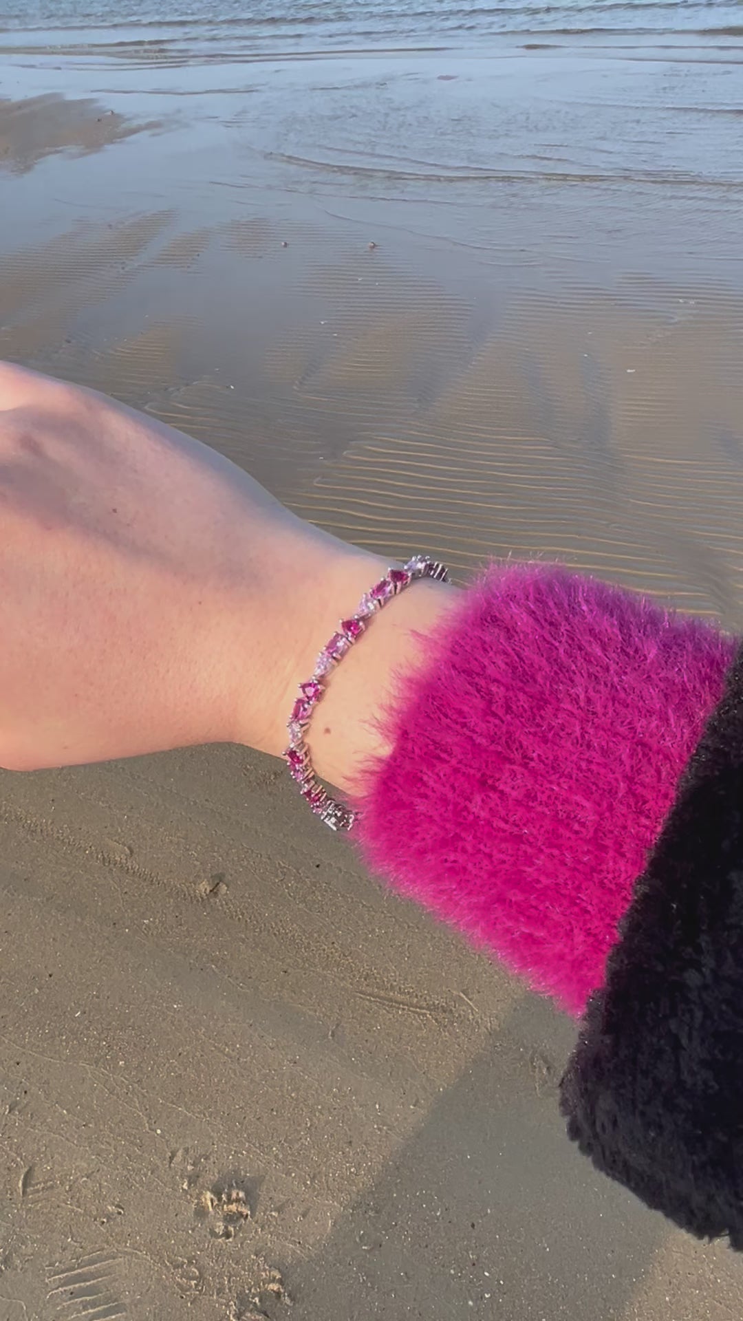 Tennis rosa/fucsia in argento