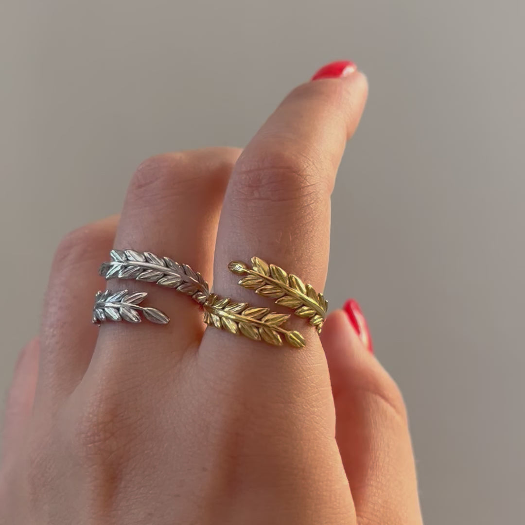Anello foglia greca 🌿